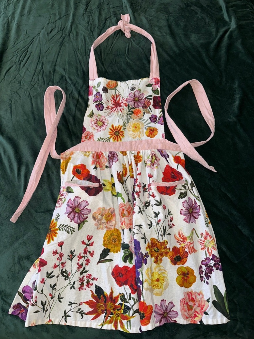 Anthropologie x Nathalie Lete Helena Cotton Floral Apron ASO TV